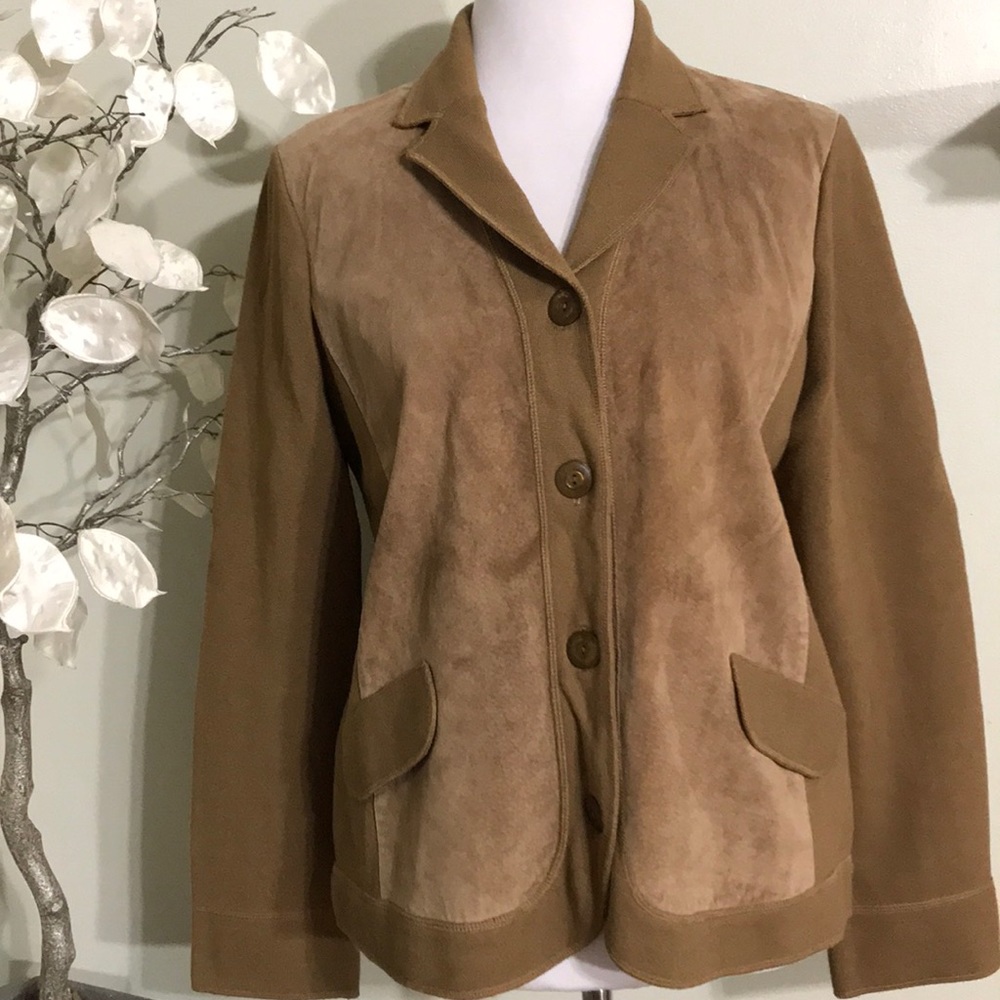Jones New York Tan Suede Blazer